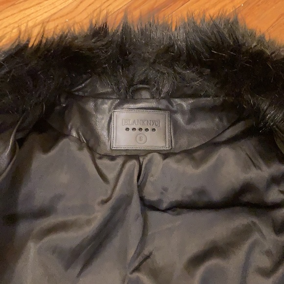 BlankNYC Black Leather Moto Jacket with Faux Fur - Small - Picture 2 of 4